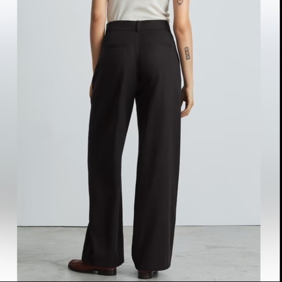 NEW The Way-High Drape Pant Black High Rise Slouchy Wide Leg Slacks Size 00 S - Picture 2 of 12